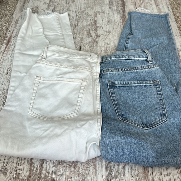PacSun Two-Toned Distressed High Waisted Straight Leg Jeans - Picture 10 of 11